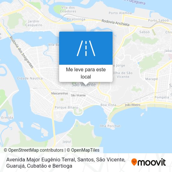 Avenida Major Eugênio Terral mapa