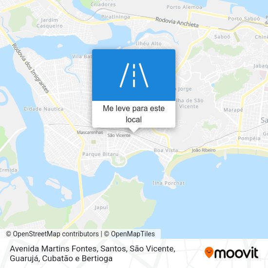 Avenida Martins Fontes mapa