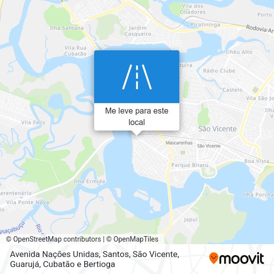 Avenida Nações Unidas mapa