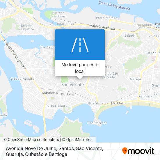 Avenida Nove De Julho mapa