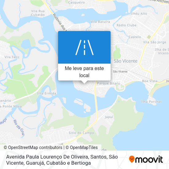 Avenida Paula Lourenço De Oliveira mapa