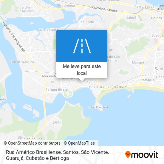 Rua Américo Brasiliense mapa