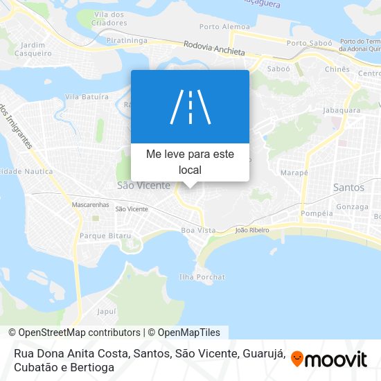 Rua Dona Anita Costa mapa