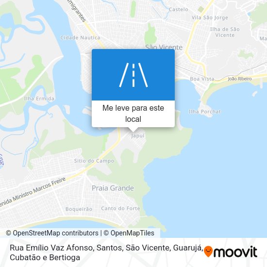 Rua Emílio Vaz Afonso mapa