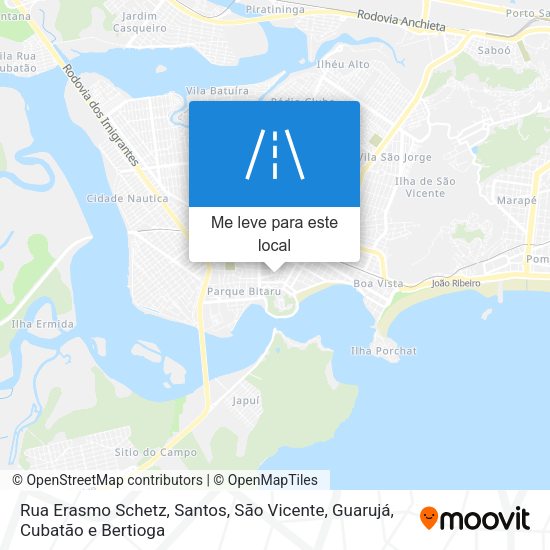 Rua Erasmo Schetz mapa