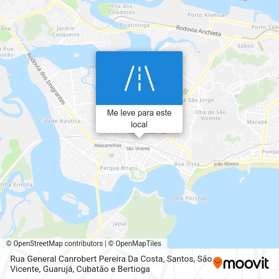 Rua General Canrobert Pereira Da Costa mapa