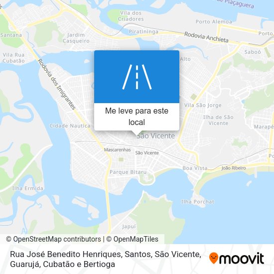 Rua José Benedito Henriques mapa