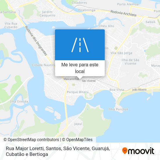 Rua Major Loretti mapa