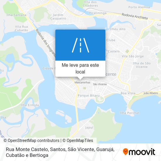 Rua Monte Castelo mapa