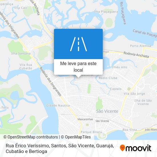Rua Érico Veríssimo mapa