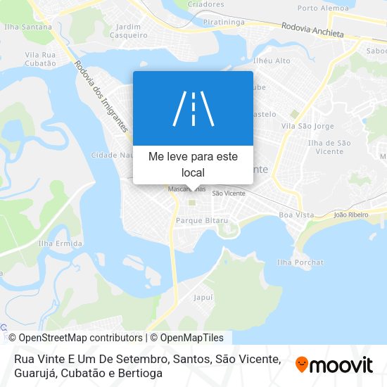 Rua Vinte E Um De Setembro mapa