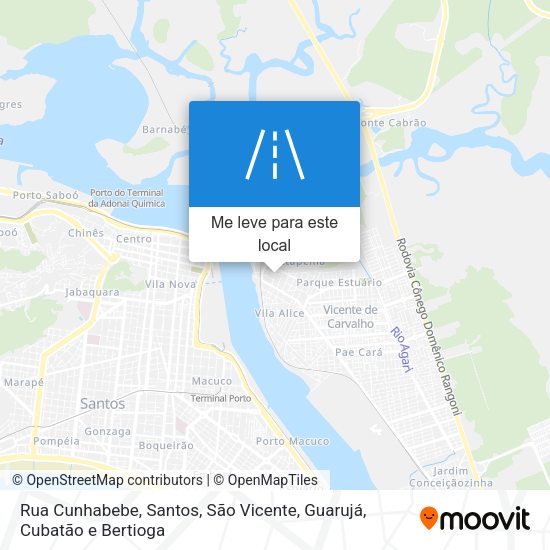 Rua Cunhabebe mapa