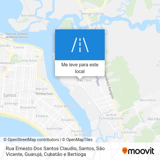 Rua Ernesto Dos Santos Claudio mapa