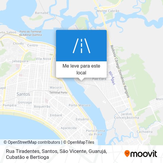 Rua Tiradentes mapa