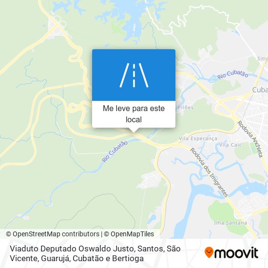 Viaduto Deputado Oswaldo Justo mapa