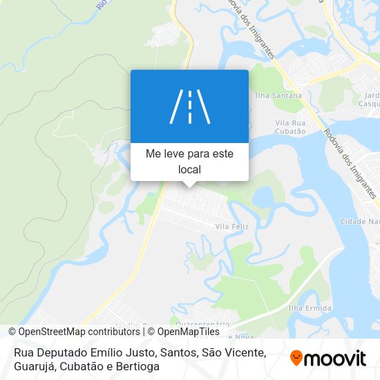 Rua Deputado Emílio Justo mapa