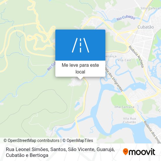 Rua Leonel Simões mapa
