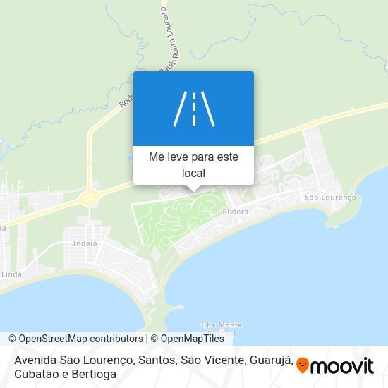 Avenida São Lourenço mapa
