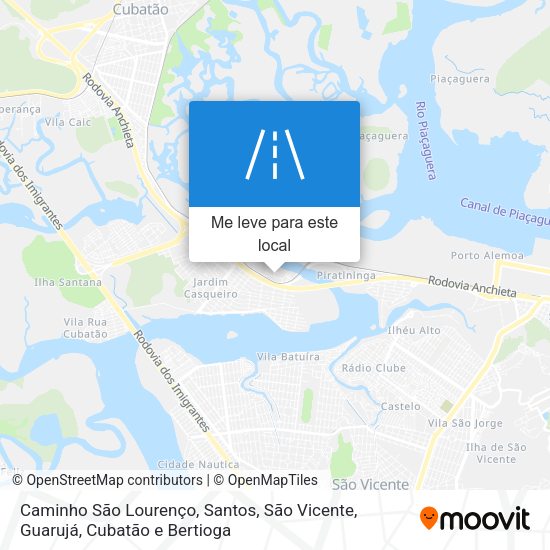 Caminho São Lourenço mapa