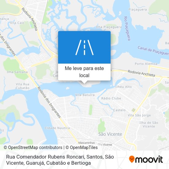 Rua Comendador Rubens Roncari mapa