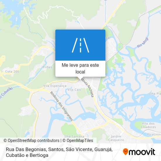 Rua Das Begonias mapa
