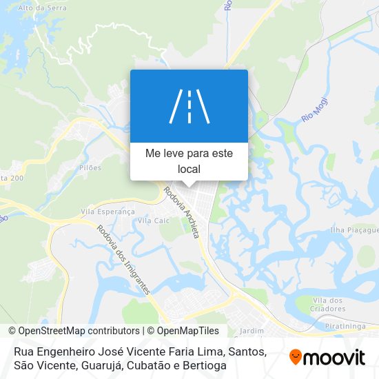 Rua Engenheiro José Vicente Faria Lima mapa