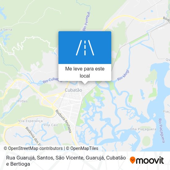 Rua Guarujá mapa