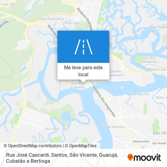 Rua José Cascardi mapa