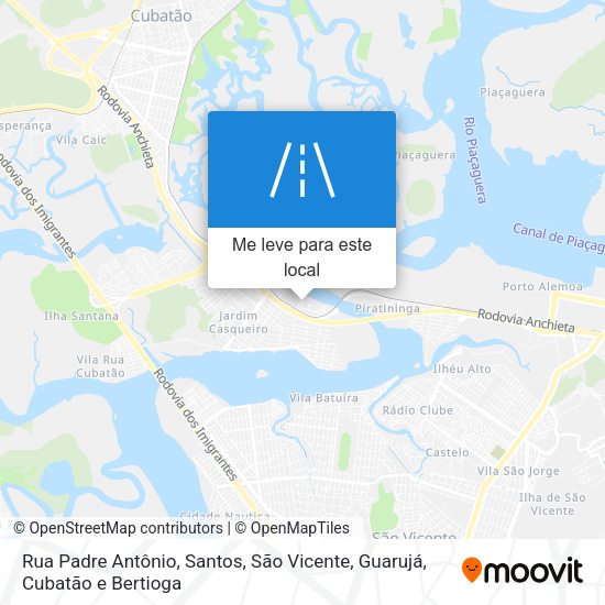 Rua Padre Antônio mapa