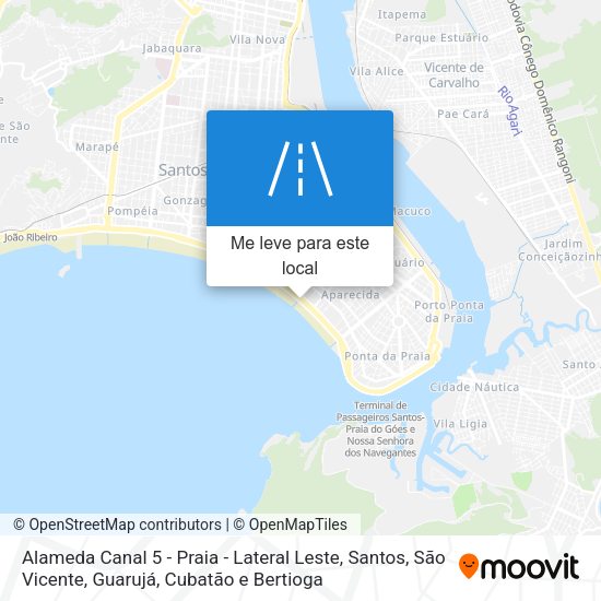 Alameda Canal 5 - Praia - Lateral Leste mapa