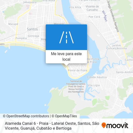 Alameda Canal 6 - Praia - Lateral Oeste mapa