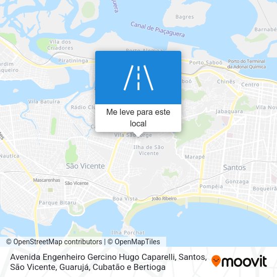 Avenida Engenheiro Gercino Hugo Caparelli mapa
