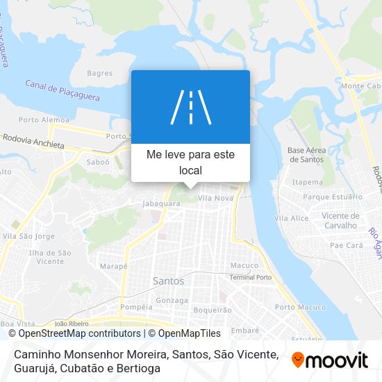 Caminho Monsenhor Moreira mapa