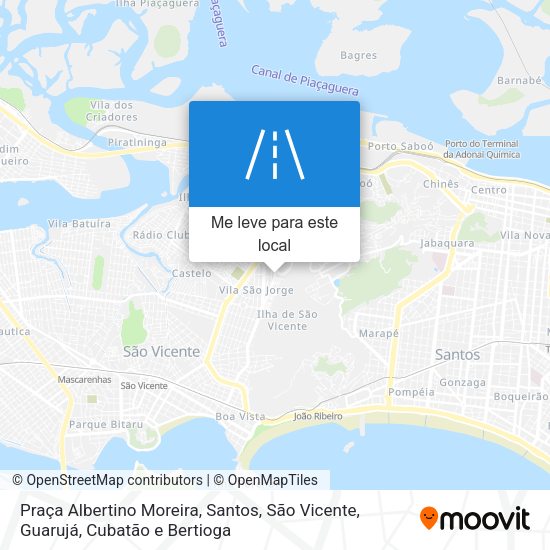 Praça Albertino Moreira mapa