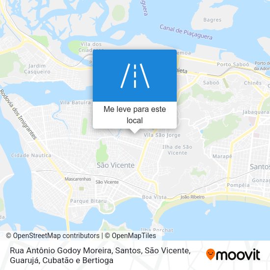 Rua Antônio Godoy Moreira mapa