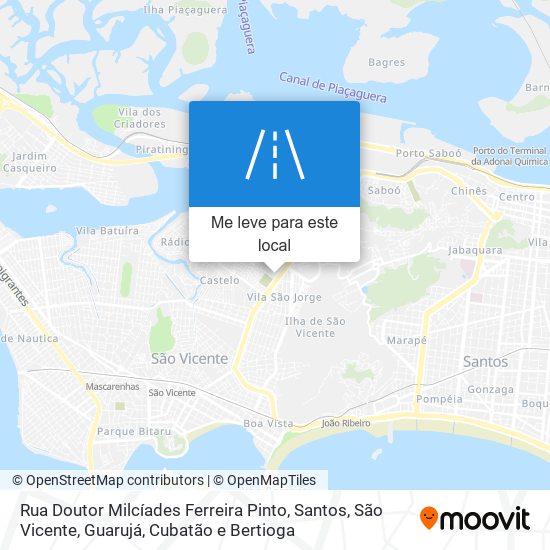 Rua Doutor Milcíades Ferreira Pinto mapa