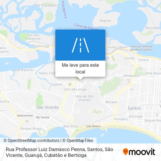 Rua Professor Luiz Damasco Penna mapa