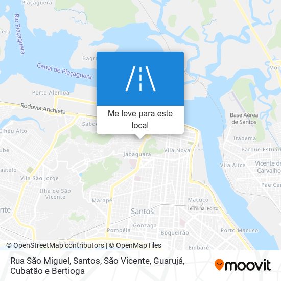 Rua São Miguel mapa