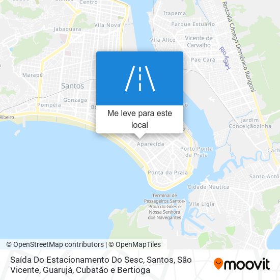 Saída Do Estacionamento Do Sesc mapa