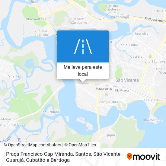 Praça Francisco Cap Miranda mapa