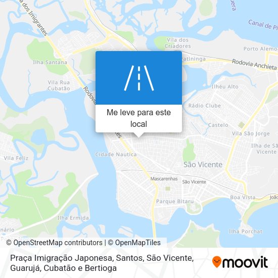 Praça Imigração Japonesa mapa