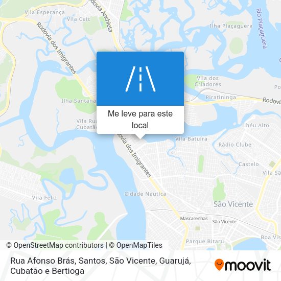 Rua Afonso Brás mapa