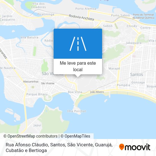Rua Afonso Cláudio mapa