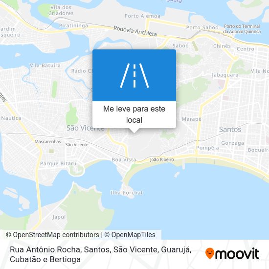 Rua Antônio Rocha mapa
