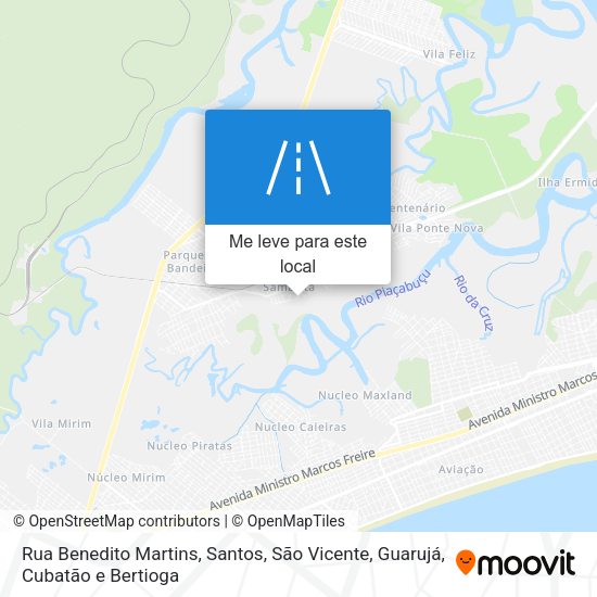 Rua Benedito Martins mapa