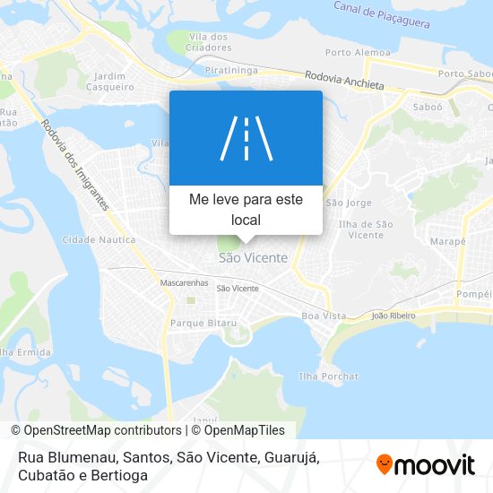Rua Blumenau mapa