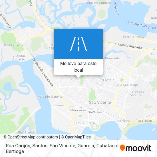 Rua Carijós mapa