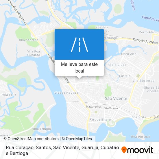 Rua Curaçao mapa