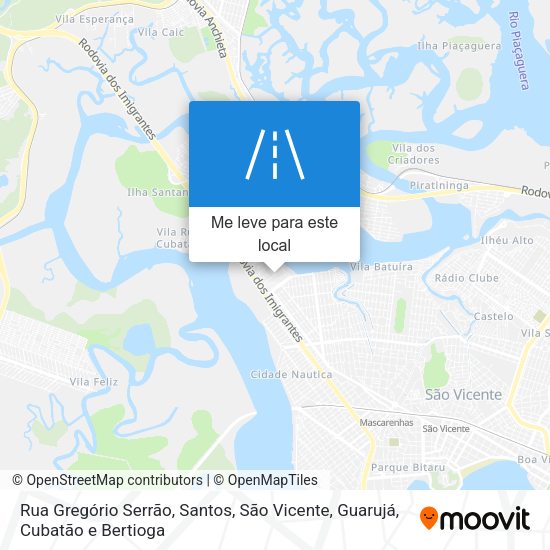 Rua Gregório Serrão mapa