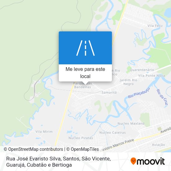 Rua José Evaristo Silva mapa